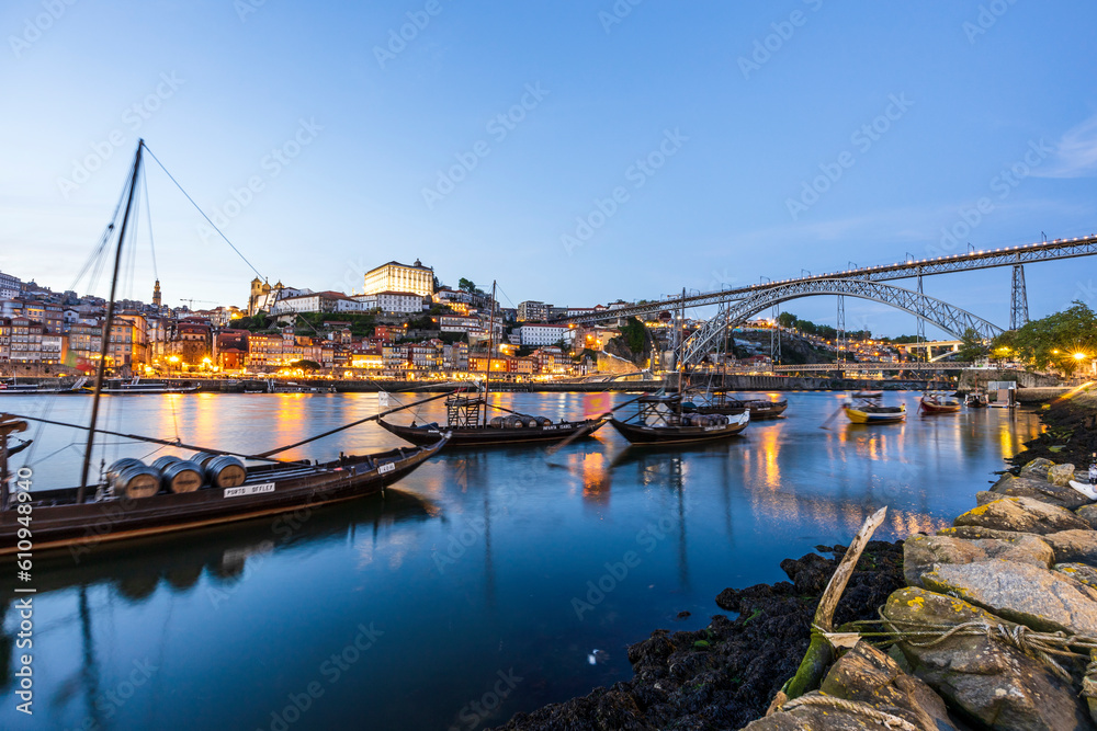 Porto,Portugal-17April2023:Wonderful view of Porto or Oporto city,
