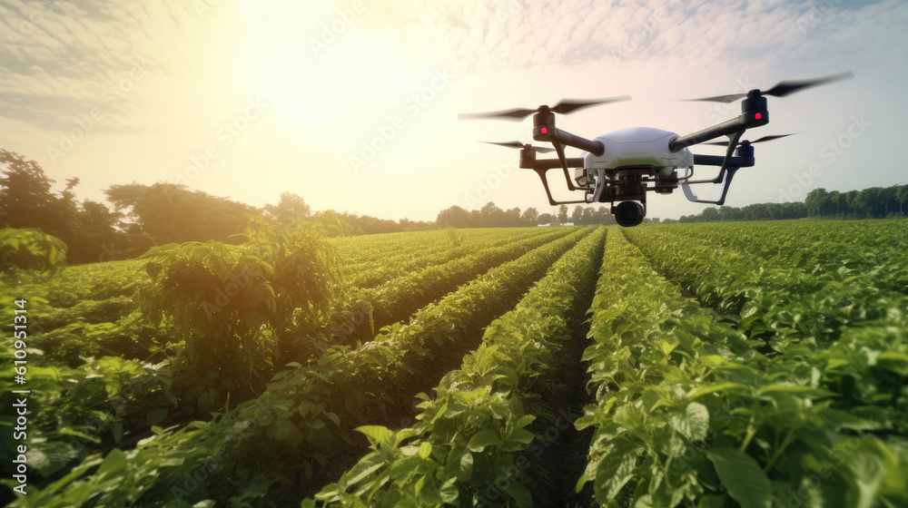 The use of drones in agriculture.