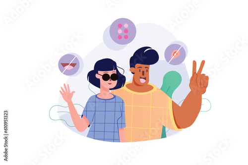 Concept disabled people