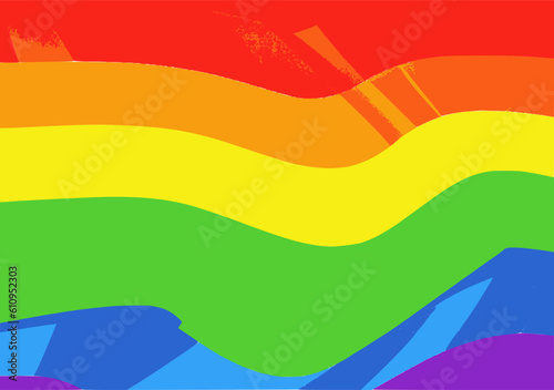 Abstract rainbow background vector image. © Szymon Bartosz