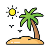 Beautiful vector of palm tree in modern style, easy to use in web, mobile apps and all presentation projects