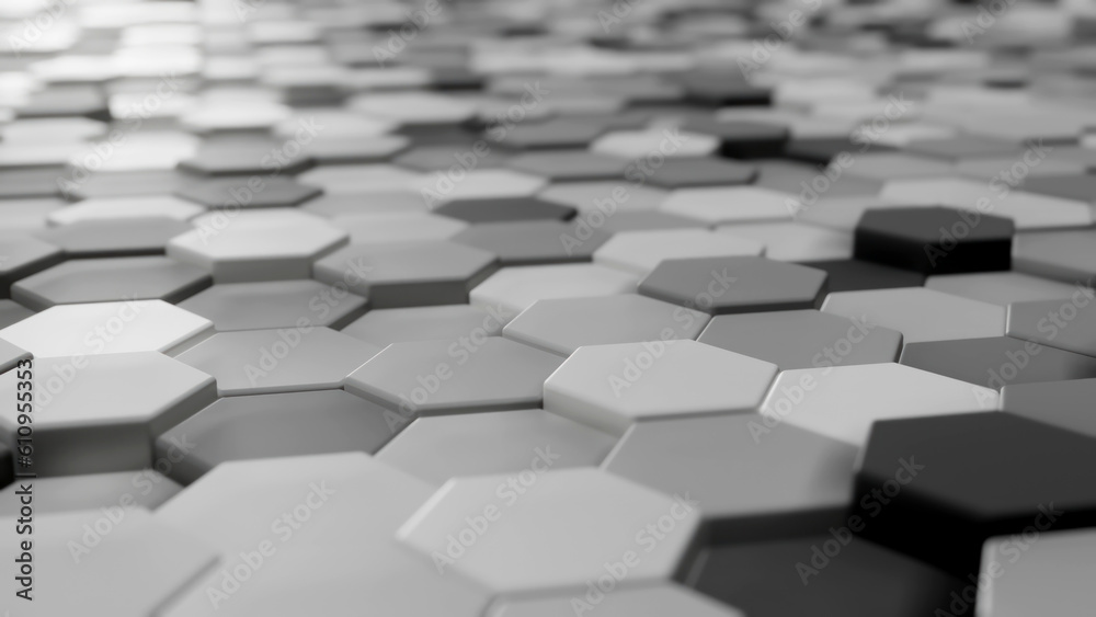 3d rendering of abstract mosaic geometric background. 