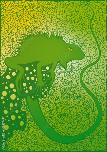 Iguana perfilada