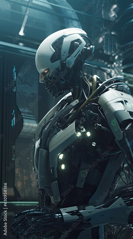 Fototapeta premium The Fusion of Robotics and Generative AI: A Vision of the Future
