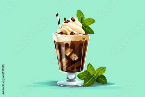 Chocolate smoothie with ice cream