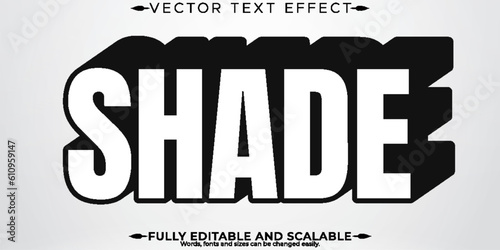 Retro shadow text effect, editable shade and vintage text style