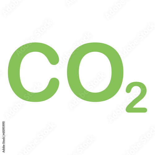 CO2 emissions vector icon. Carbon gas, dioxide pollution. Global ecology exhaust emission smog concept