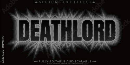 Deathlord text effect, editable gothic and heavy meta text style