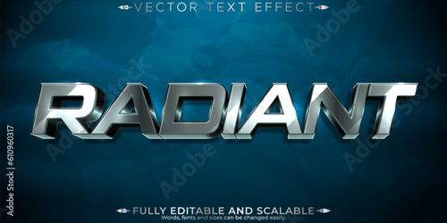 Radiant text effect, editable shiny and elegant text style