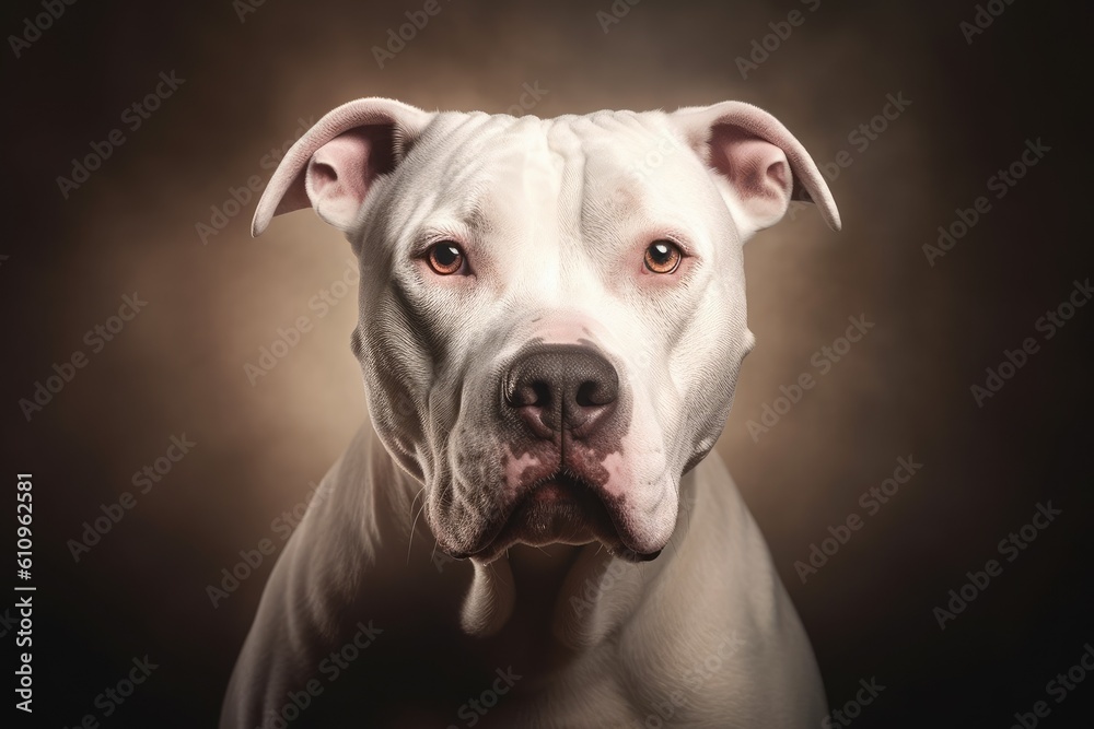 Striking Look of a Dogo Argentino
