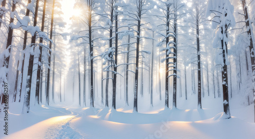 winter forest in the morning © jotheripper