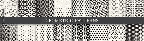 Seamless geometric halftone pattern set