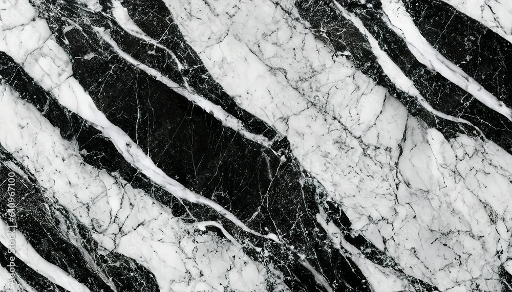 Obraz premium Black and White marble background texture natural stone pattern abstract for design art work. Marble with high resolution