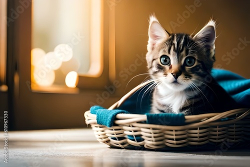 cat in a basket