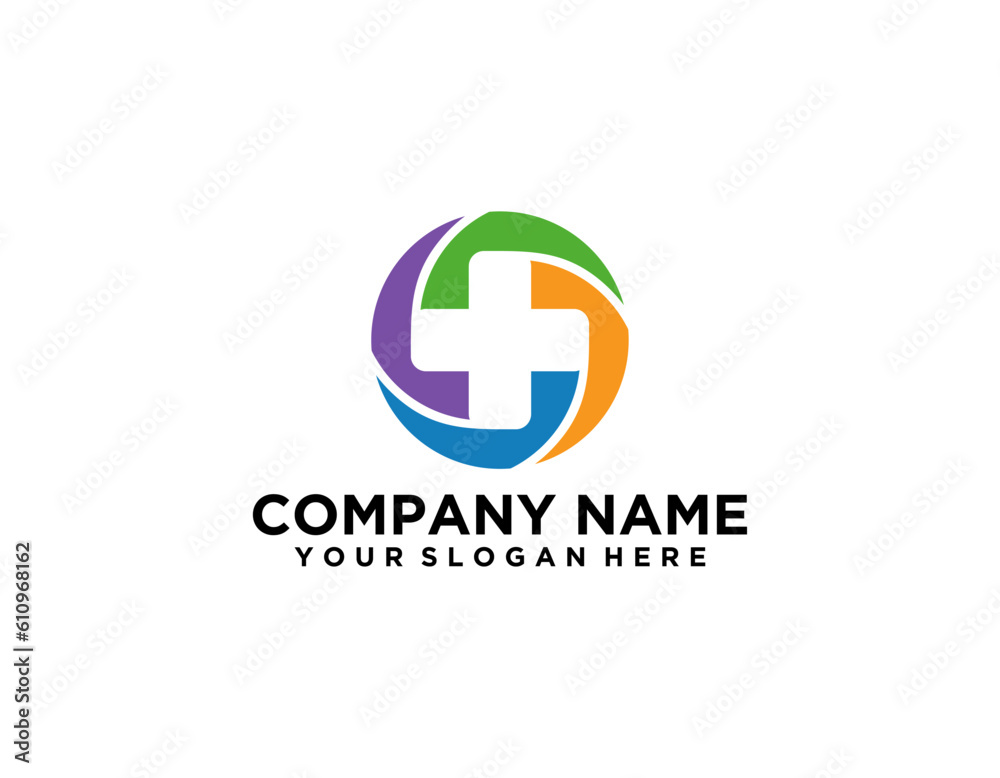 health Logo Design Template. medical concept vector. Creative Icon Symbol health Logo Design Template. medical concept vector. Creative Icon Symbol