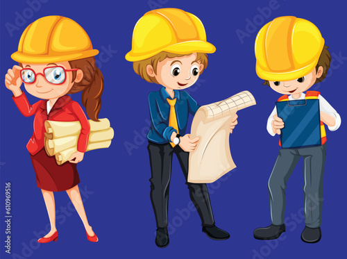 two architects with helmet