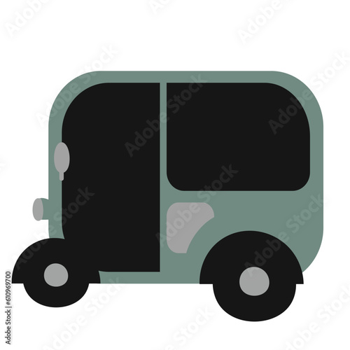 bemo transportation car hand drawn vector