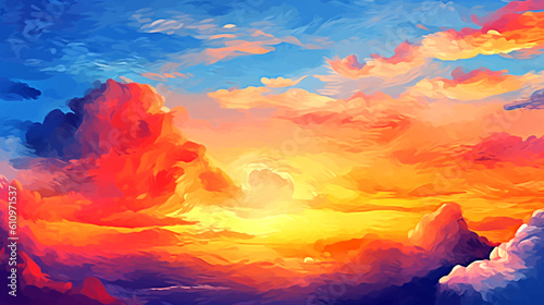 sunset in the clouds