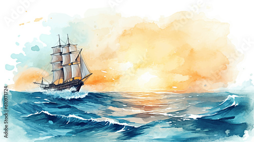 ship in the sea