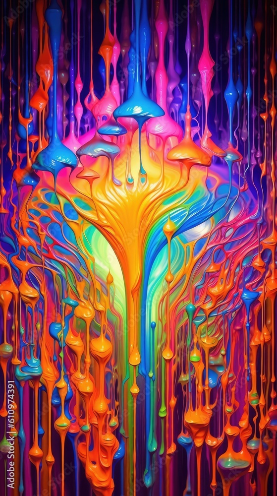 Fototapeta premium Psychedelic emotions made with generated ai