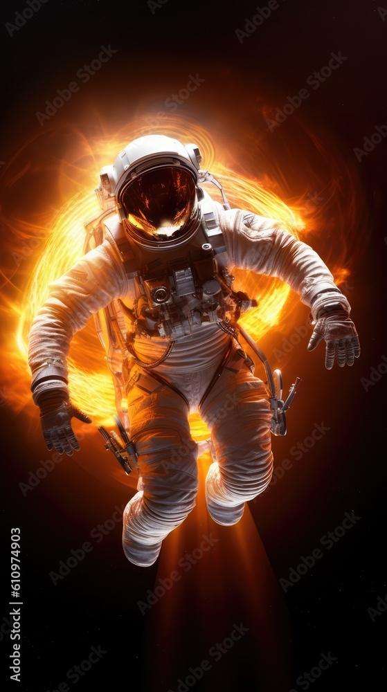 Fototapeta premium Astronaut exploring the universe