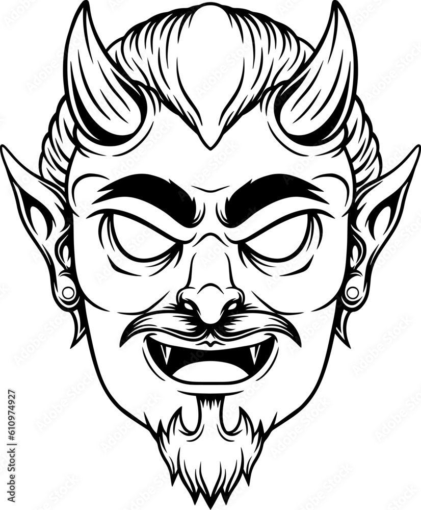 scary devil mascot illustration scary devil mascot illustration