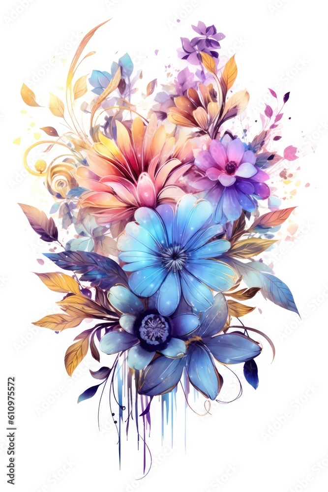 Fototapeta premium Floral and flower background
