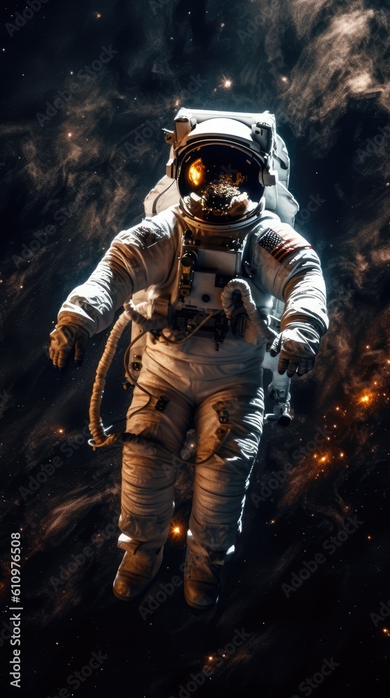 Astronaut exploring the universe