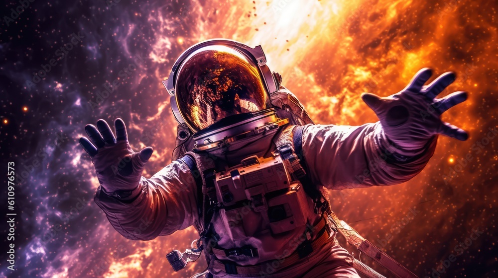 Astronaut exploring the universe