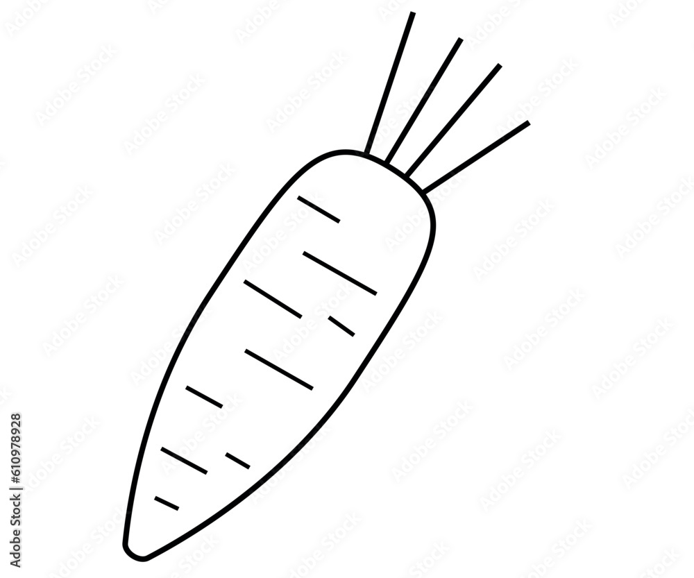 Carrot vector drawing icon, illustration of farm product. Drawing, isolated on white background. Carrot vector drawing icon, illustration of farm product. Drawing, isolated on white background.