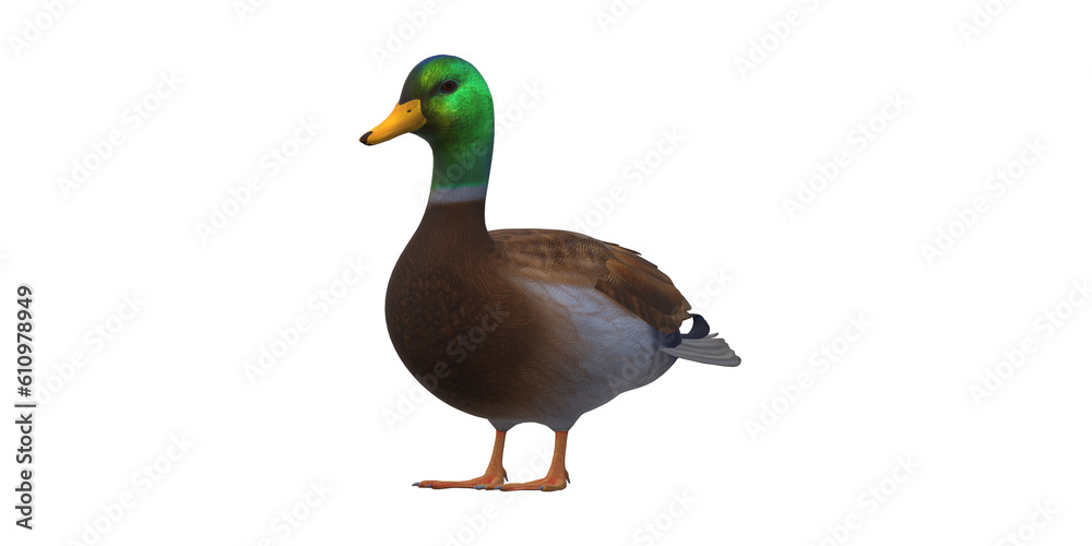 Duck isolated on a Transparent Background Duck isolated on a Transparent Background