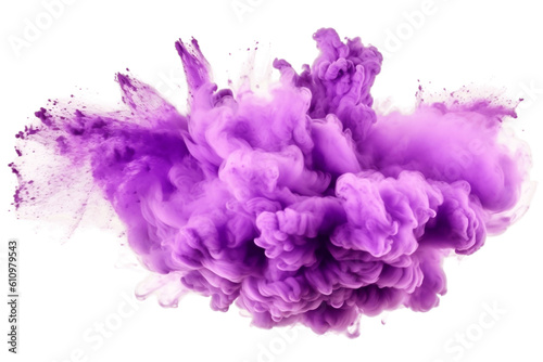 Abstract Powder Splatter Background Purple Hues. Generative Ai © Happymoon
