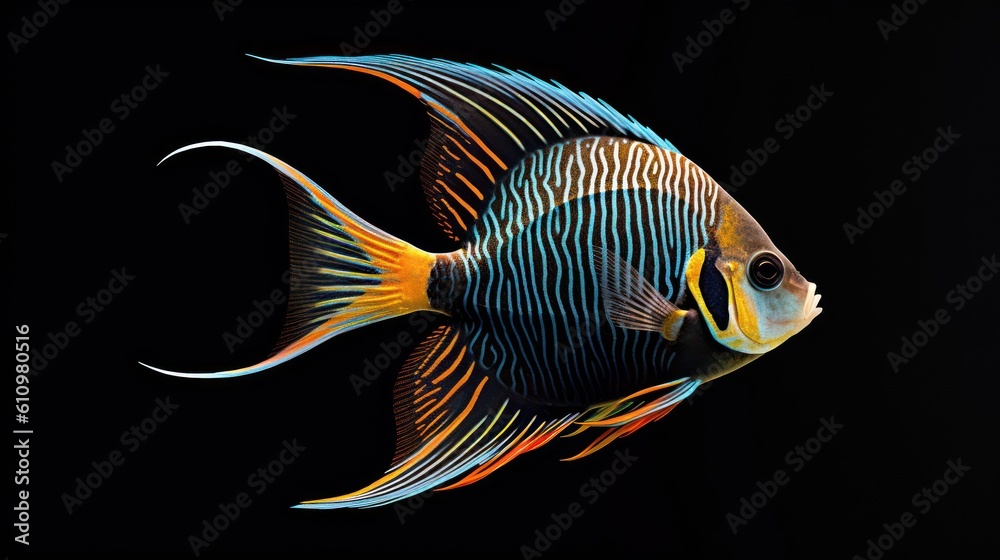 Fototapeta premium fish isolated on black
