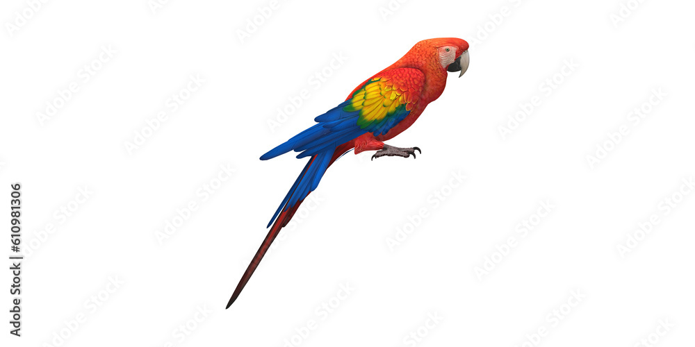 Obraz premium Parrot isolated on a Transparent Background