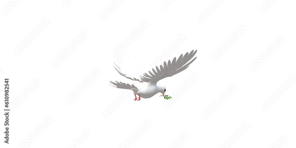 Obraz premium Peace Dove isolated on a Transparent Background