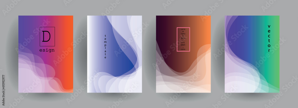 Fototapeta premium Abstract gradient vector background for business brochure cover design 