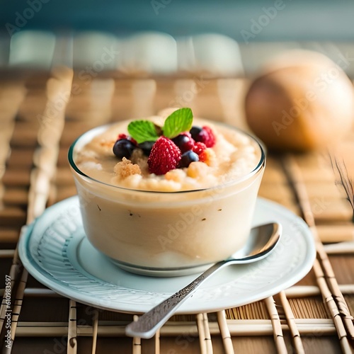 panna cotta with berries