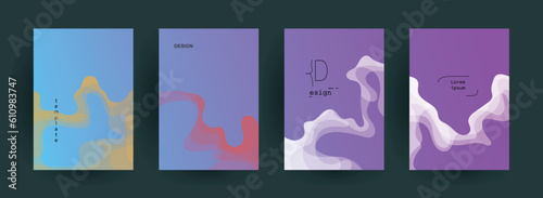 Abstract gradient vector background for business brochure cover design	