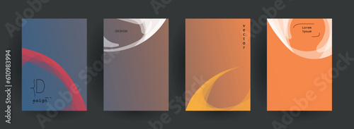 Abstract gradient vector background for business brochure cover design	