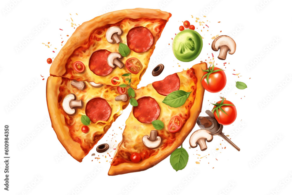 Pizza Love Graphic Design Masterpiece Transparent Background ...