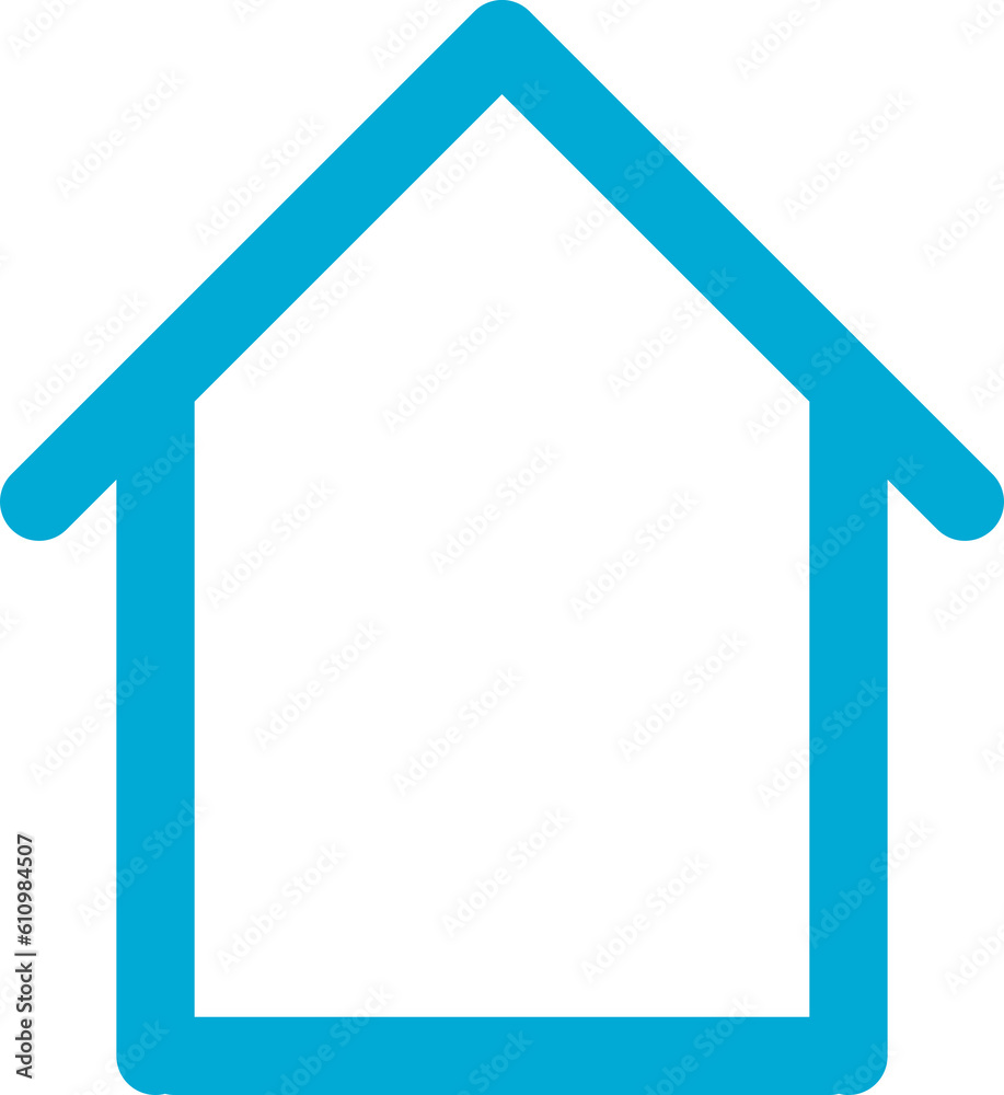Blue line buiding house home outline doodle icon PNG Blue line buiding house home outline doodle icon PNG