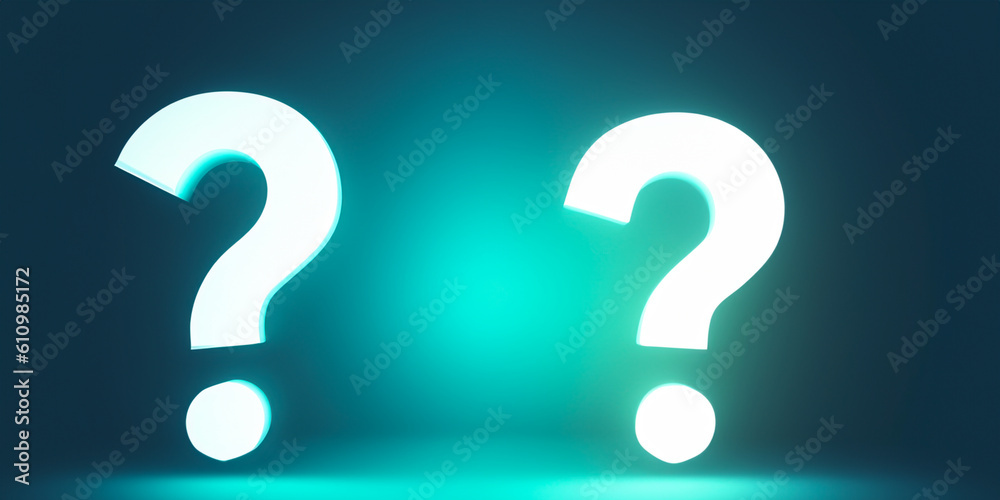 Question mark with colored and neutral background. Concept of doubt, reflection, questions and answers. Solutions to problems. AI generative. Question mark with colored and neutral background. Concept of doubt, reflection, questions and answers. Solutions to problems. AI generative.