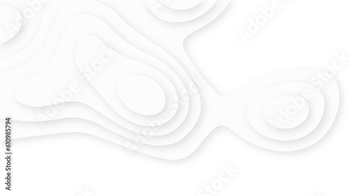 White abstract geometric pattern background, wave and curve abstract background. Abstract wavy line 3d paper cut white background.