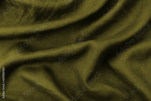Draped linen fabric background.