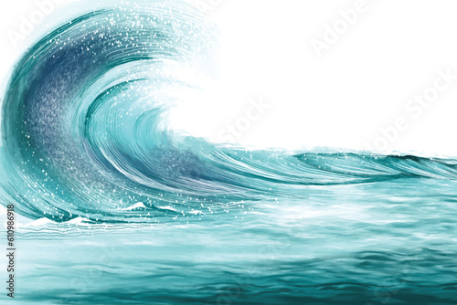 Stylish ocean sea blue wave background