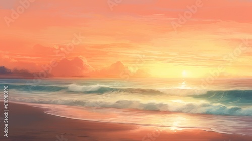 sunset over the sea © Aqib