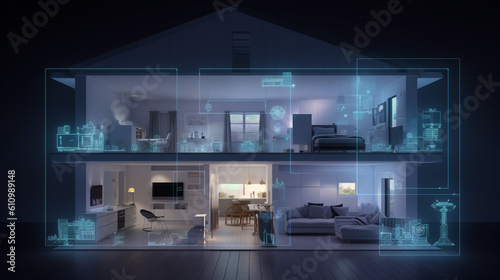 internet of this in smart home concept Generative AI