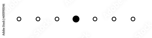Swipe dots vector icon. Black transition points between the carousel. Vector illustration.