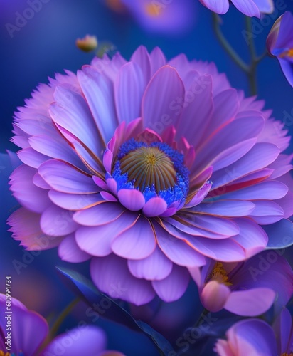 close up of purple flower