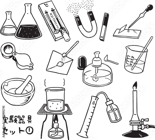 実験器具セット①線画